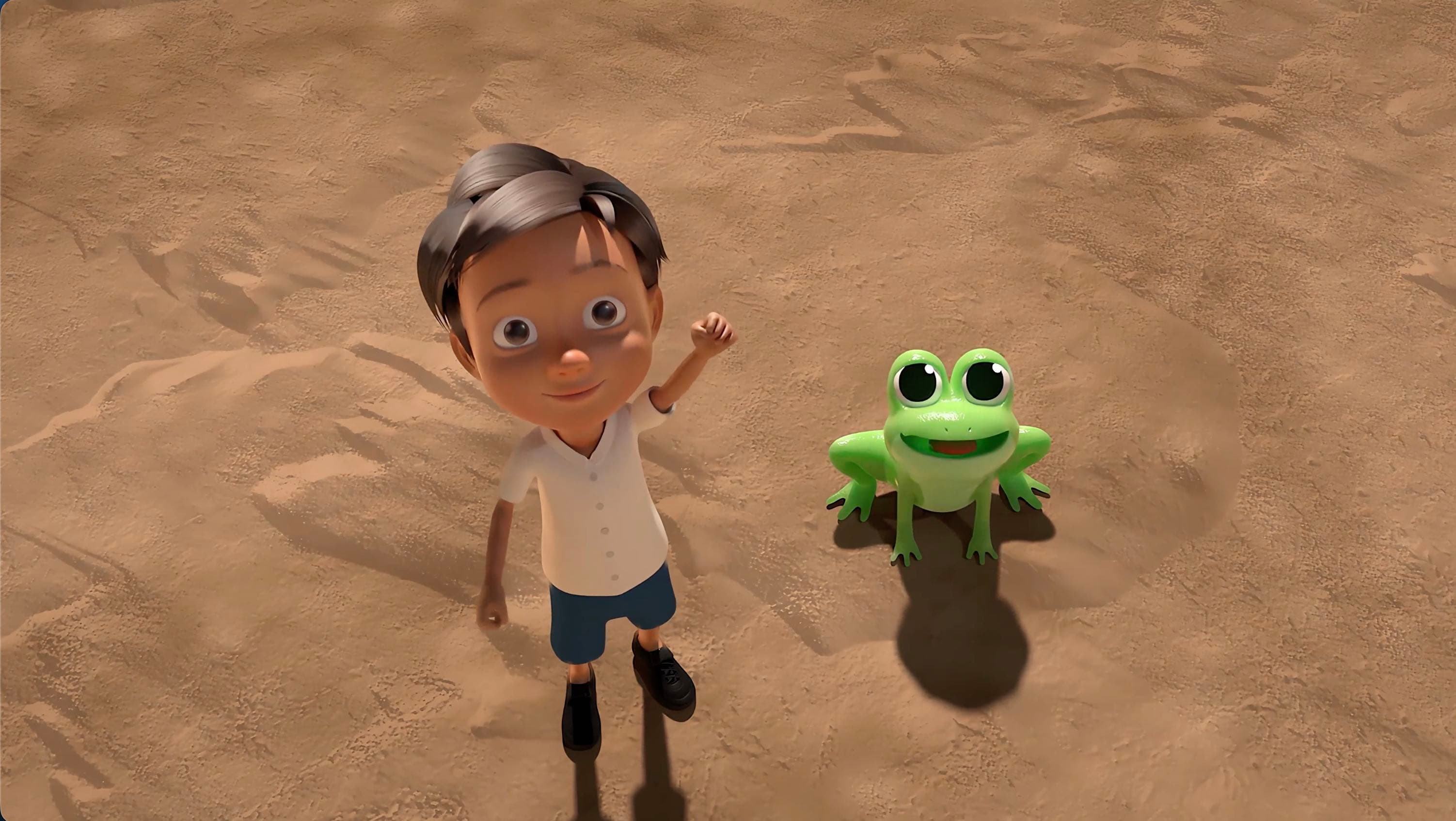 Boy and Froggy characters from The Germ Chasers