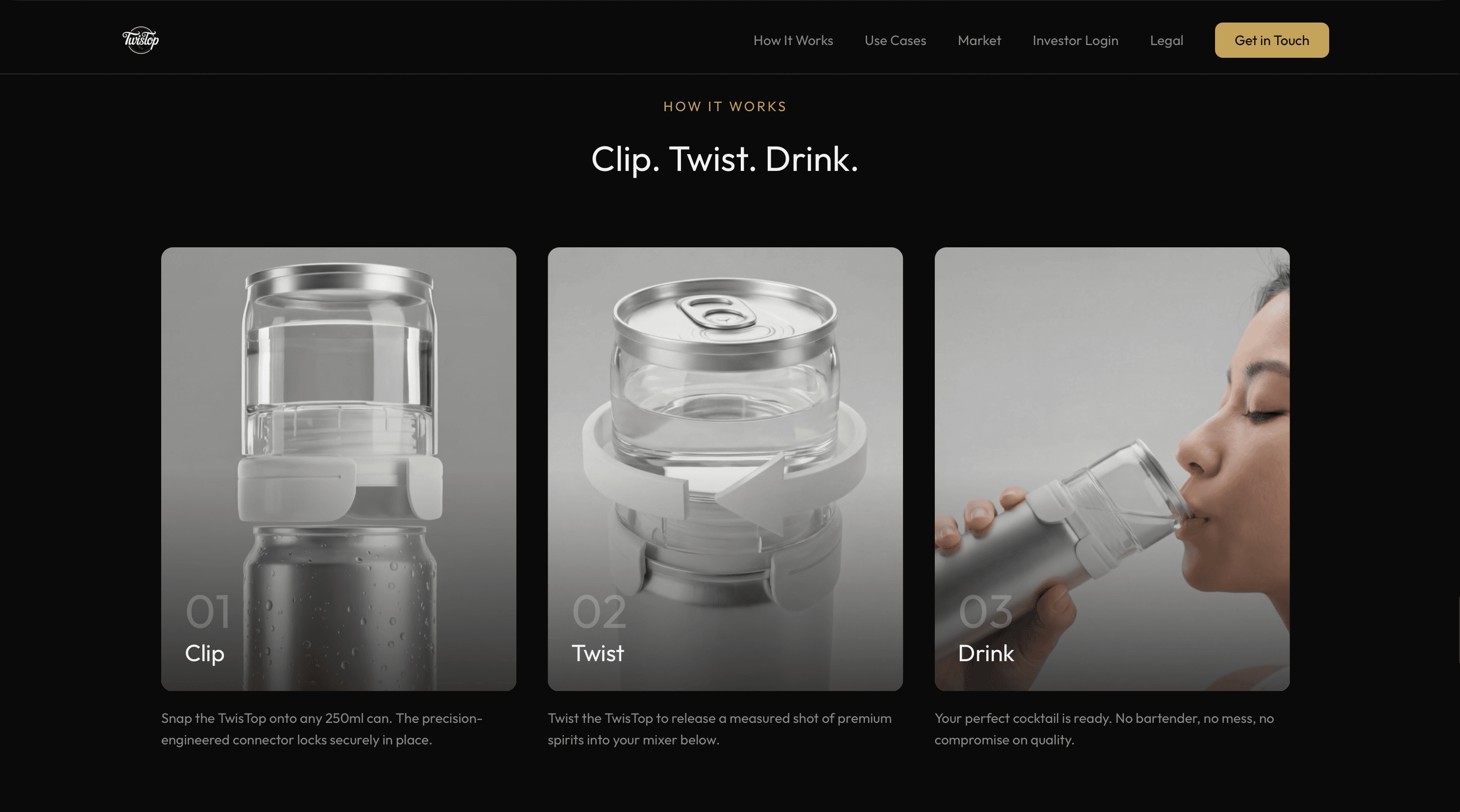 TwisTop website 3D product visualization built with React Three Fiber